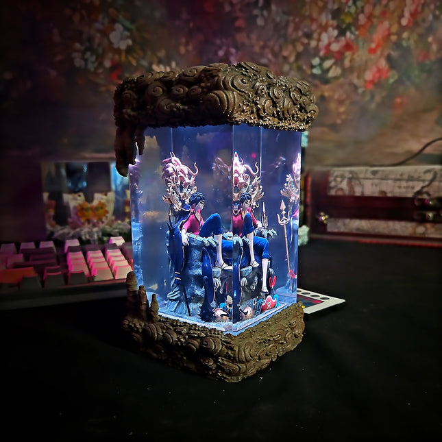 Luffy on Throne Resin Lamp LEE'S AREA
