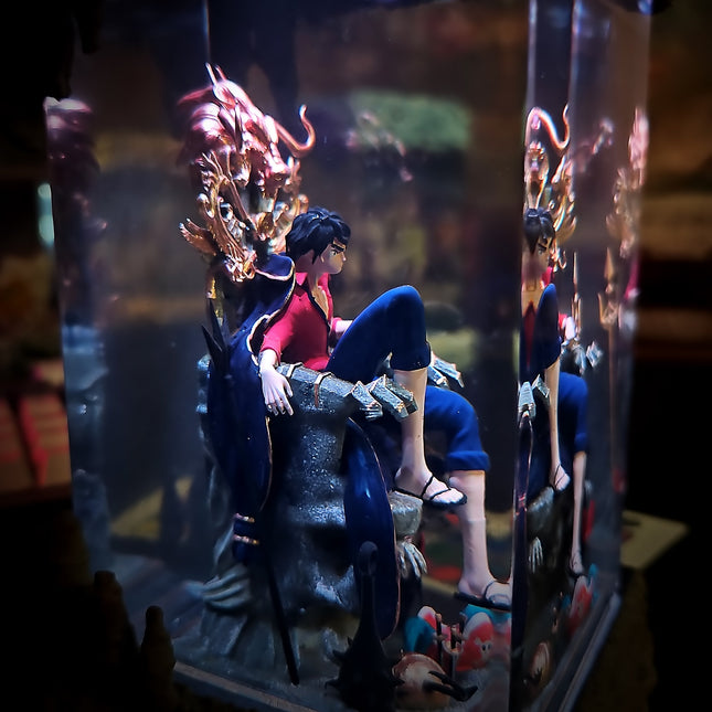 Luffy on Throne Resin Lamp LEE'S AREA
