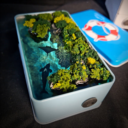 Whale & Manta Ray Tin Light Box