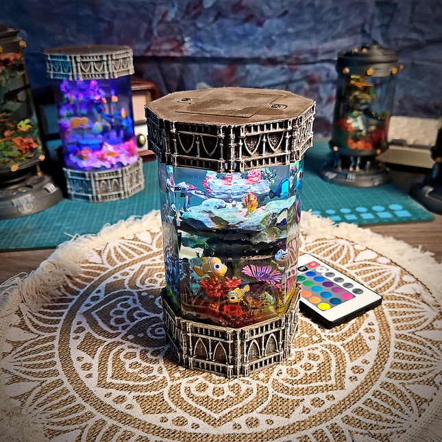 Coral & Nemo – Octagon Resin Lamp LEE'S AREA
