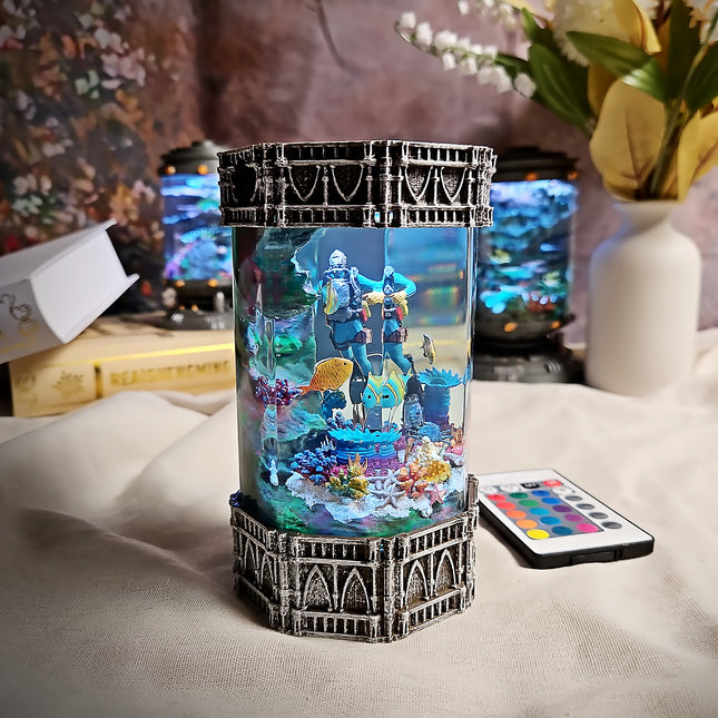 Diver - Octagon Resin Lamp