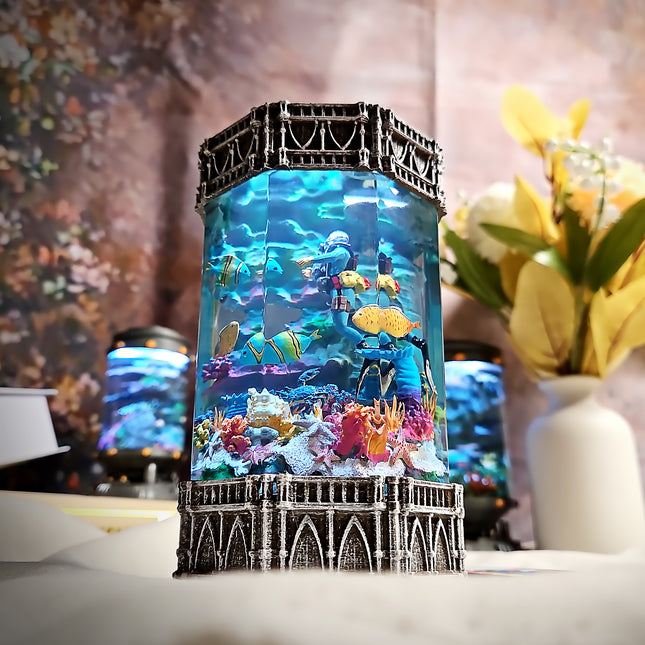 Diver - Octagon Resin Lamp