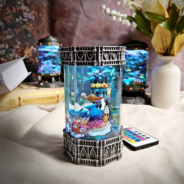 Diver - Octagon Resin Lamp