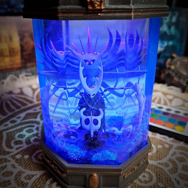 handmade octagon resin lamp epoxy layers