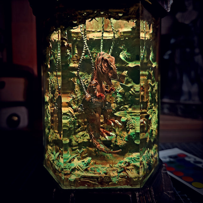 T-REX – King of the Lab Hexagon Resin Lamp