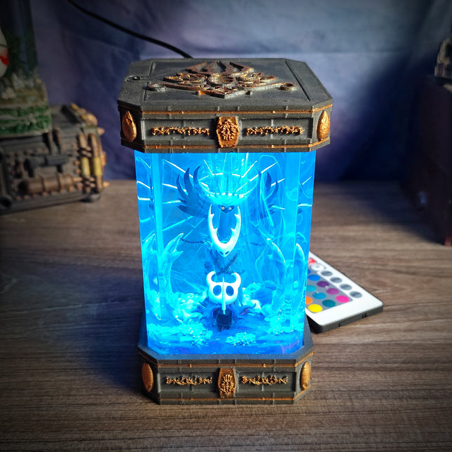 knight resin diorama light