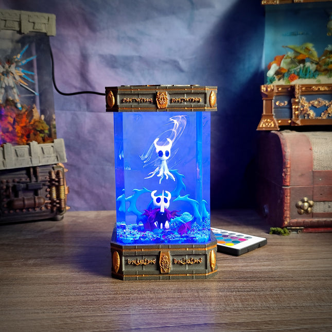 knight resin diorama light