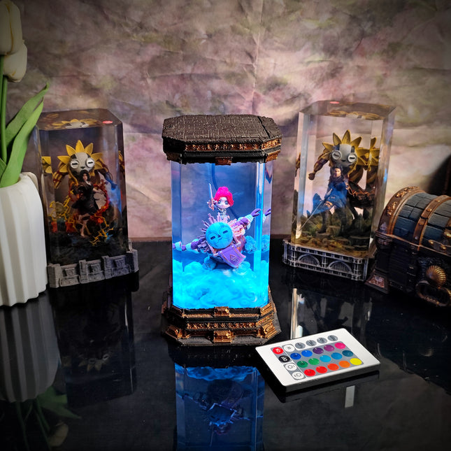 LED epoxy resin lamp chibi figure diorama display