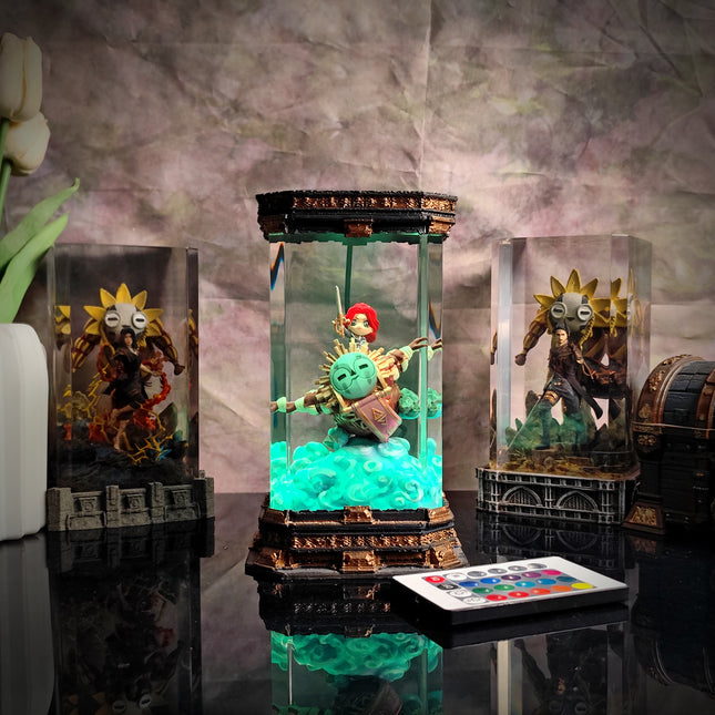 Handcrafted chibi resin lamp Expedition 33 inspired décor