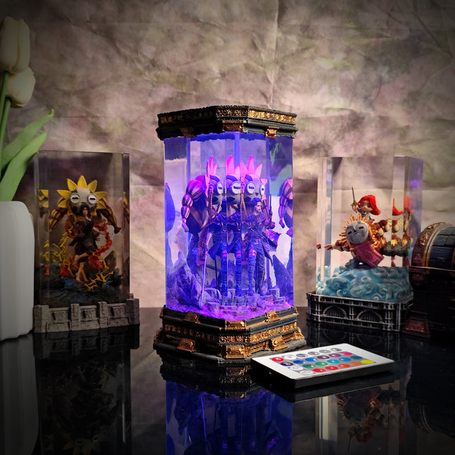 Resin table lamp featuring full Gustave sculpt