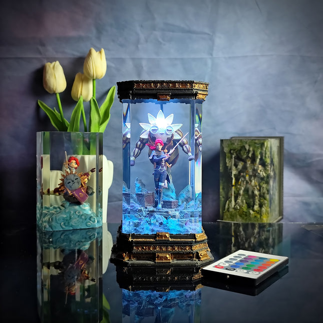 Maelle Resin Lamp inspired by Expedition 33 handmade epoxy art light