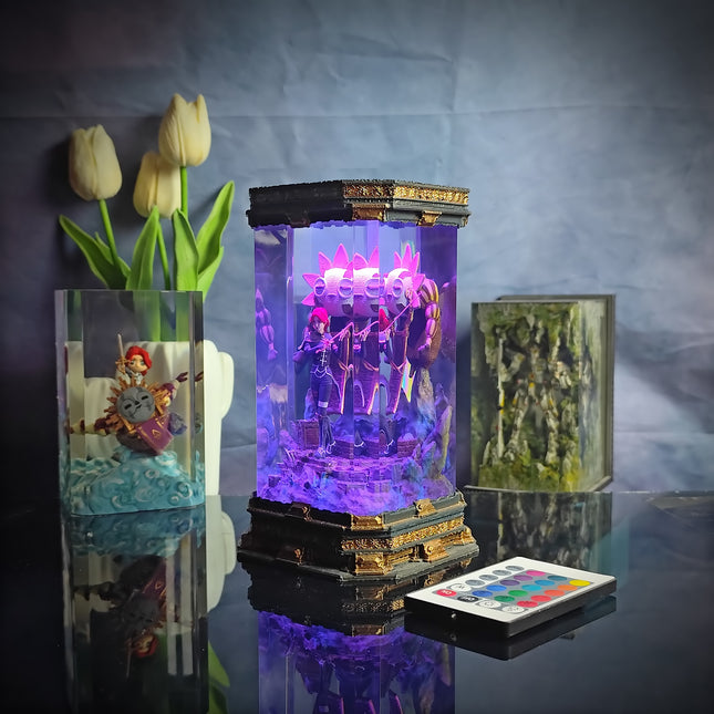 Handmade epoxy art lamp based on Maelle from Expedition 33