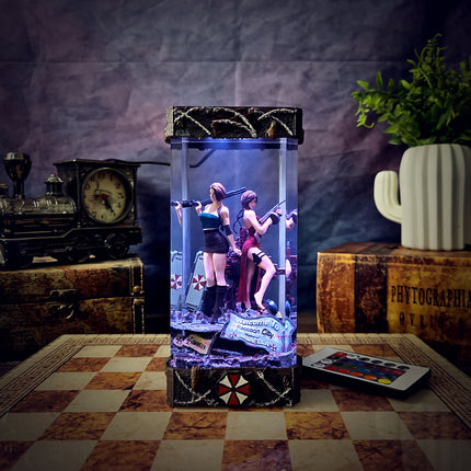 Resident Evil fan gift handcrafted resin lamp
