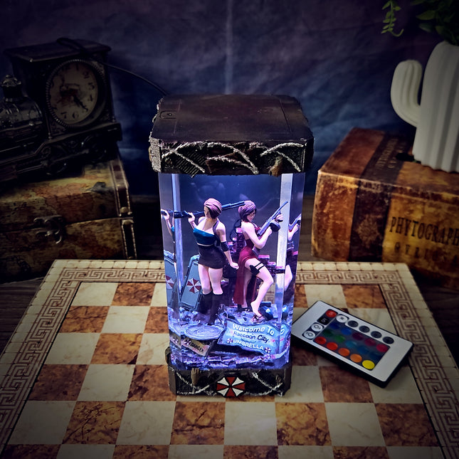 Resident Evil fan gift handcrafted resin lamp