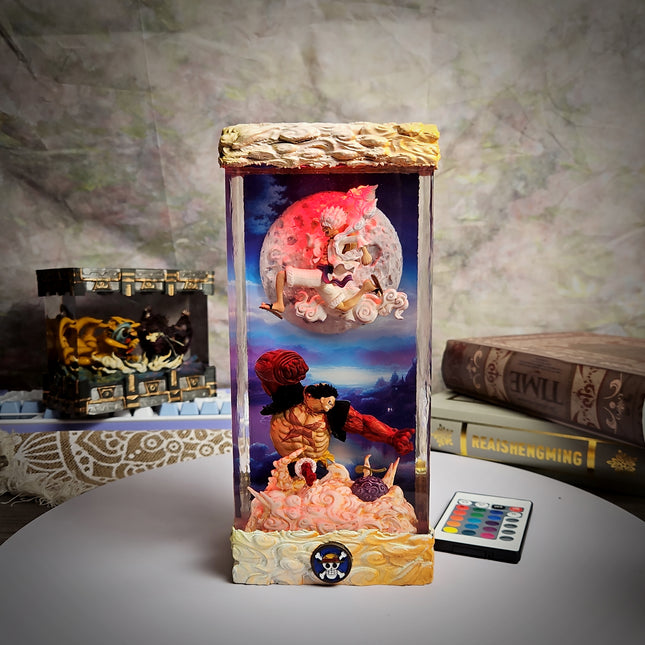Decorative lamp with colorful design on a table - Anime Japan
