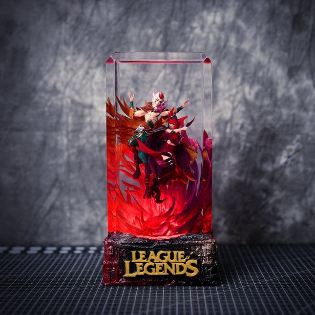 Rakan & Xayah LOL resin lamp