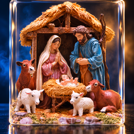 Bethlehem Nativity Resin Lamp by Lee’s Area – resin display lamp, collectible product image