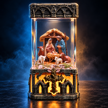 Bethlehem Nativity Resin Lamp by Lee’s Area – resin display lamp, product display photo