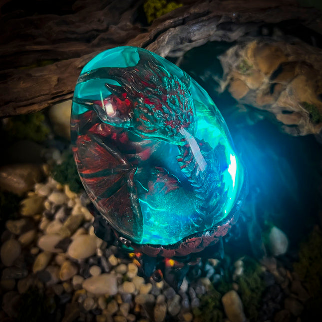 Artisanal Epoxy Art dragon egg from our resin epoxy store, designed as a powerful Father's Day favorite.