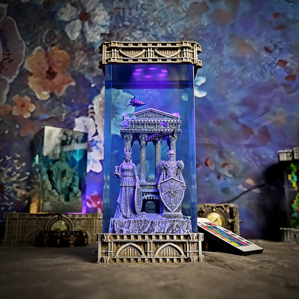 Greek Temple – Gothic Resin Lamp (No Clock Version) image 7