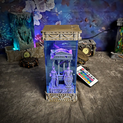 Greek Temple – Gothic Resin Lamp (No Clock Version) image 8