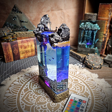 Ocean Viking Rectangle Resin Lamp image 8