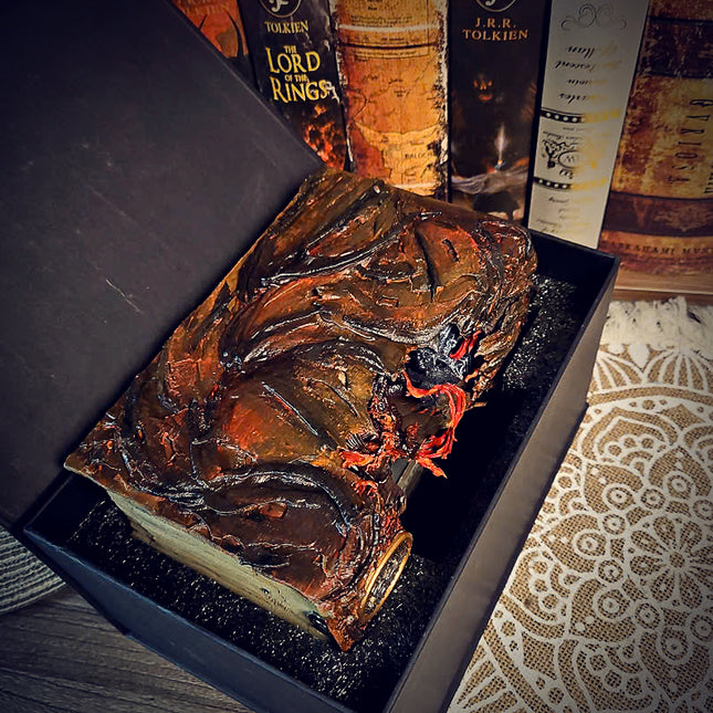 Premium Epoxy Art Balrog statue designed as a decorative bookshelf insert.