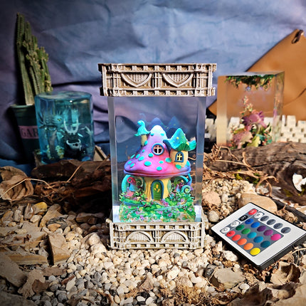 Mushroom House Resin Lamp image 8