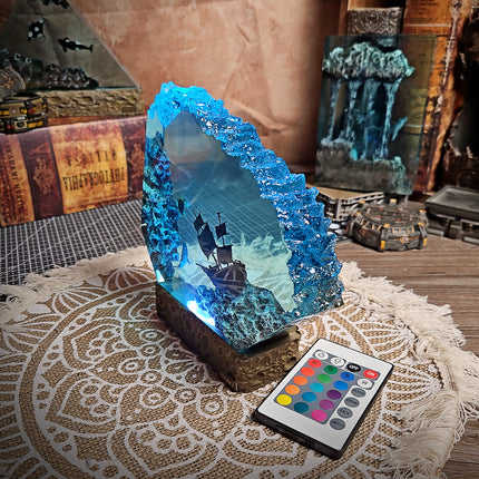 Ocean Shipwreck Resin Lamp image 9