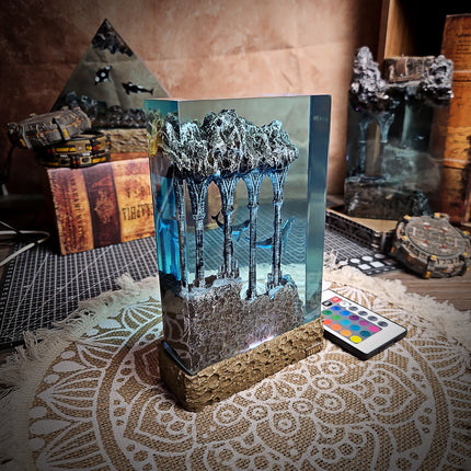 Ocean Whale Rectangle Resin Lamp image 3