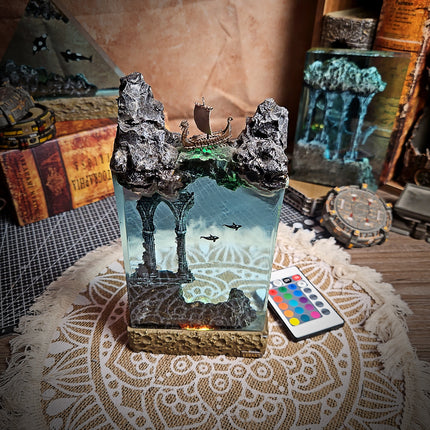 Ocean Viking Rectangle Resin Lamp image 4