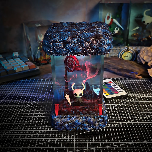 Handcrafted Hollow Knight epoxy resin lamp for collectors