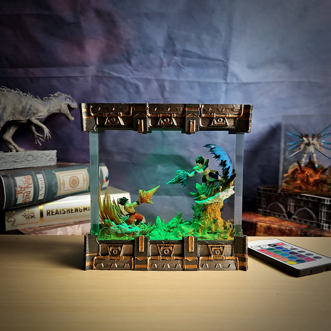 Goku vs Vegeta Battle – Dragon Ball Z Resin Lamp