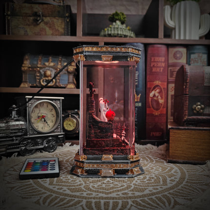 Jack and Sally LED resin lamp with cinematic gothic lighting