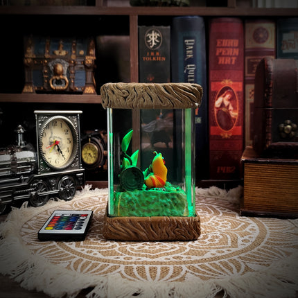 Larva LED resin lamp with cinematic glowing lighting