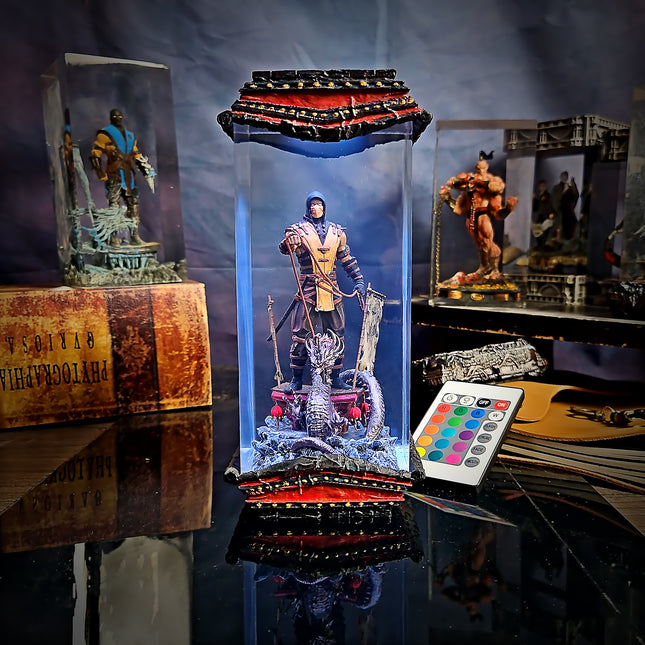 Scorpion Mortal Kombat resin lamp front view gaming night light by Lee-Area