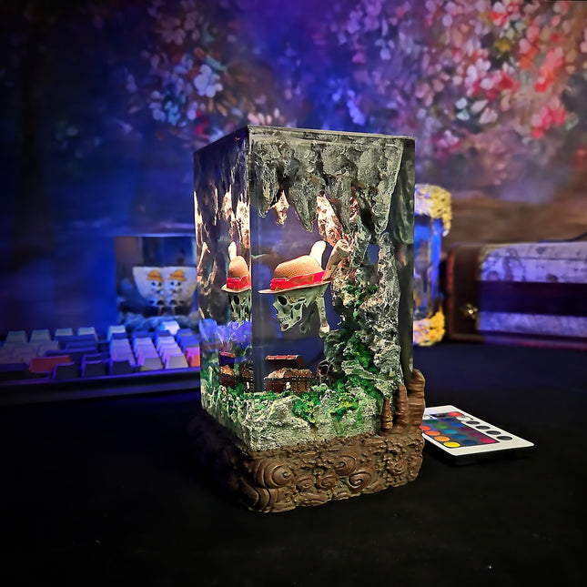 Pirate-themed resin lamp for collectors and anime fans