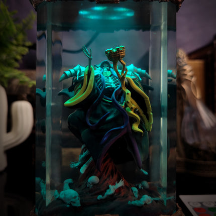 Close-up of Overlord epoxy resin art lamp details