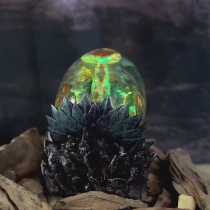 Luxury 3D resin lamp featuring a hatching baby Forest Dragon for nature-inspired decor.