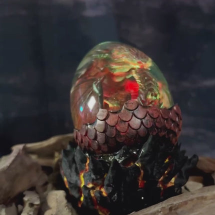 Luxury 3D resin lamp featuring a hatching baby Fire Dragon, ideal for fantasy-themed decor and unique Easter Gifts.